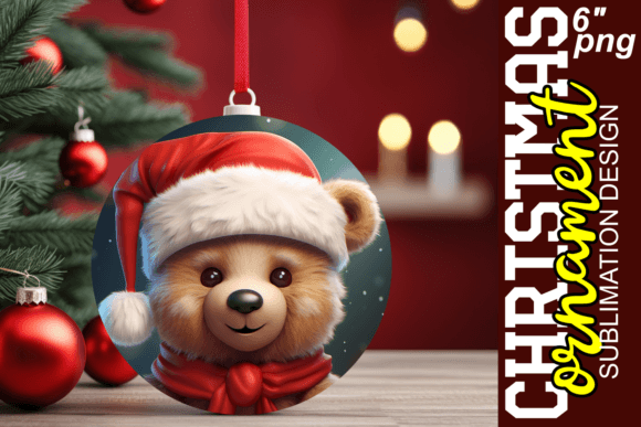 Download Xmas Teddy Bear Round Decor Art - Premium Resources