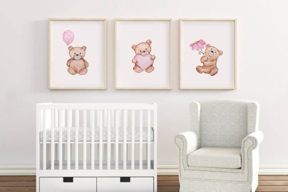 Download Teddy Bear Nursery Set of 3 Wall Art - Premium Resources