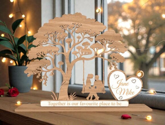 Download Romantic Wooden Love Tree Sign Svg - Tree sign Collection