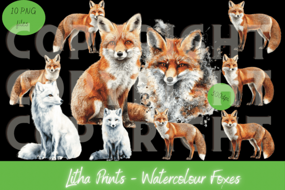 Download Watercolour Foxes - Foxes Collection