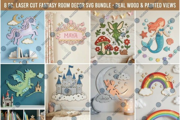Download Fantasy Theme Kids Room Decor SVG Bundle - Fantasy theme Collection