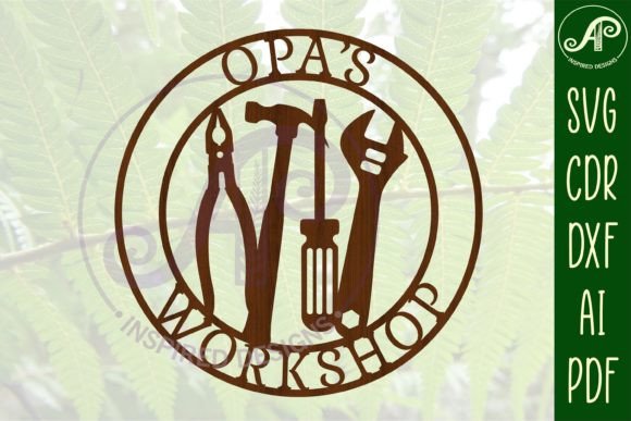 Download Opa's Workshop Tools Sign SVG Cut File - Tools sign Collection